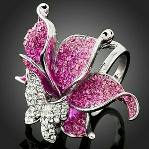"Purple Amethyst" Crystal Ring